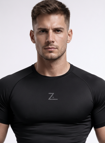 Mens Stealth Pro Compression Tee (Grey Logo)