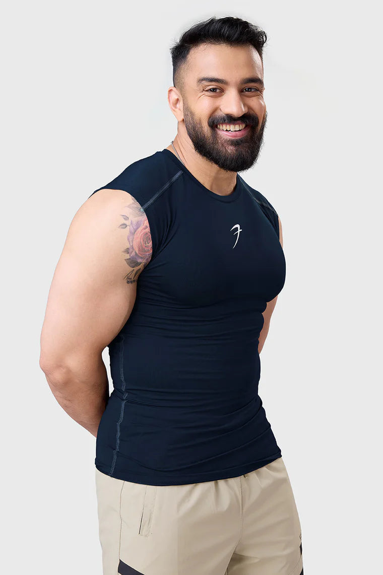 Compression Sleeveless Tank Navy