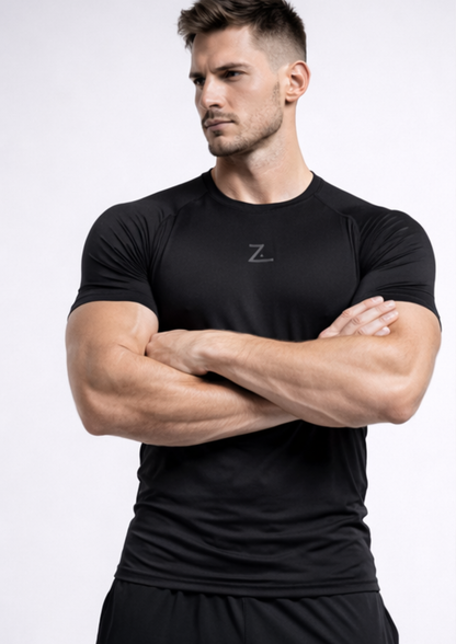 Mens Stealth Pro Compression Tee (Grey Logo)