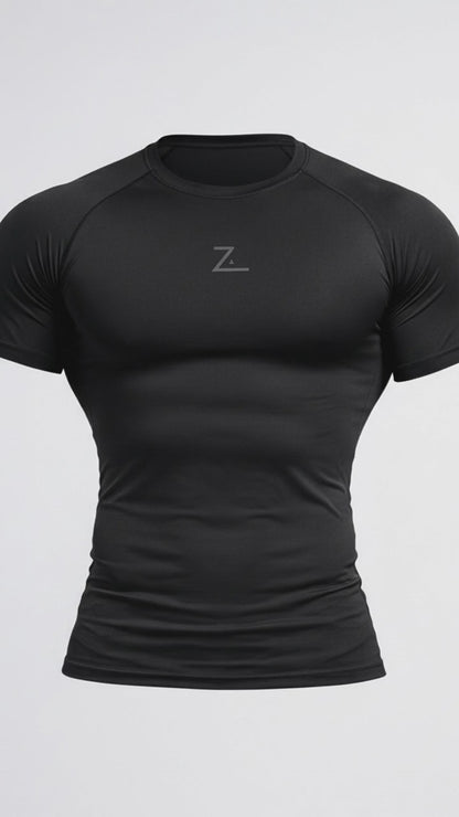 Mens Stealth Pro Compression Tee (Grey Logo)